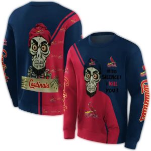 St Louis Cardinals Achmed Skull All Over Print Sweatshirt