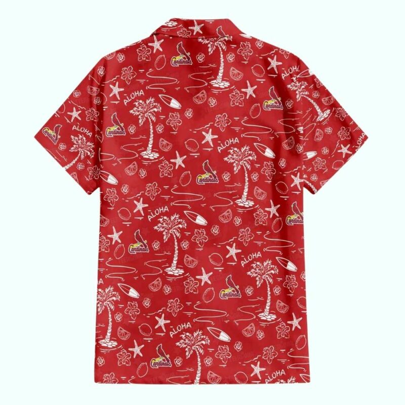 St Louis Cardinals Aloha Graphic Hawaiian Shirt – Unisex Tropical Tee - Image 2