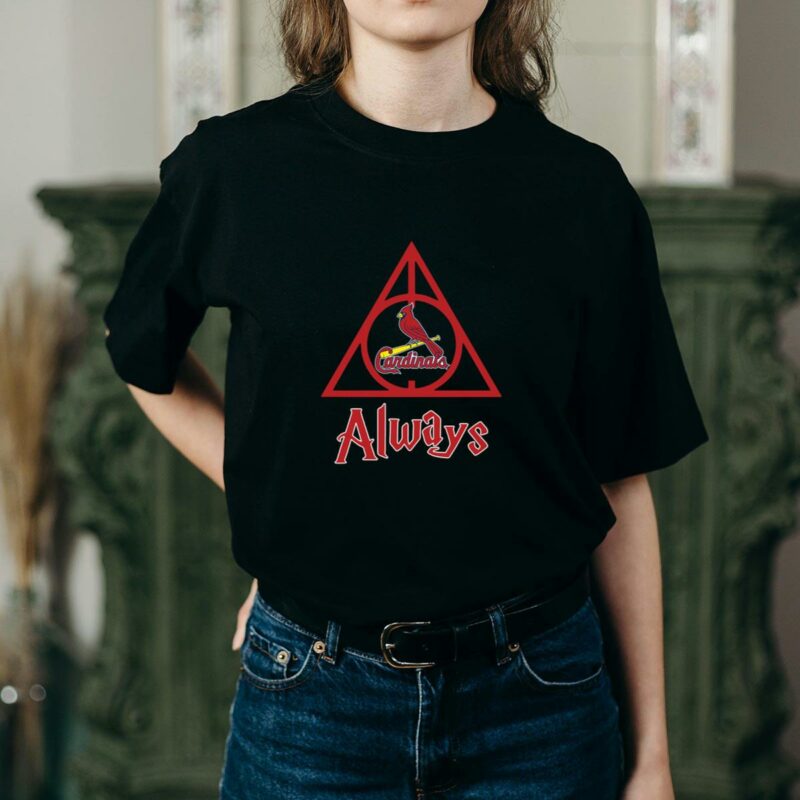 St. Louis Cardinals Harry Potter Deathly Hallows Graphic T-Shirt - Unisex Gift - Image 2