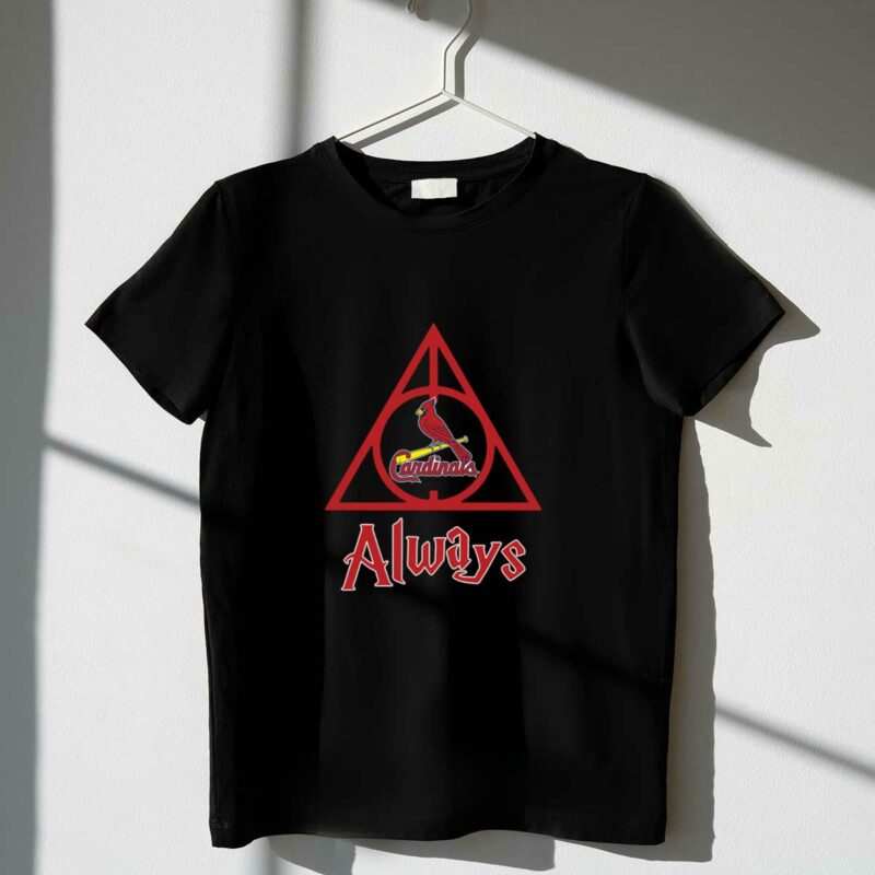 St. Louis Cardinals Harry Potter Deathly Hallows Graphic T-Shirt - Unisex Gift - Image 4
