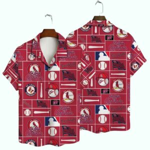 St Louis Cardinals Graphic Hawaiian Shirt – Unisex Aloha Baseball Tee