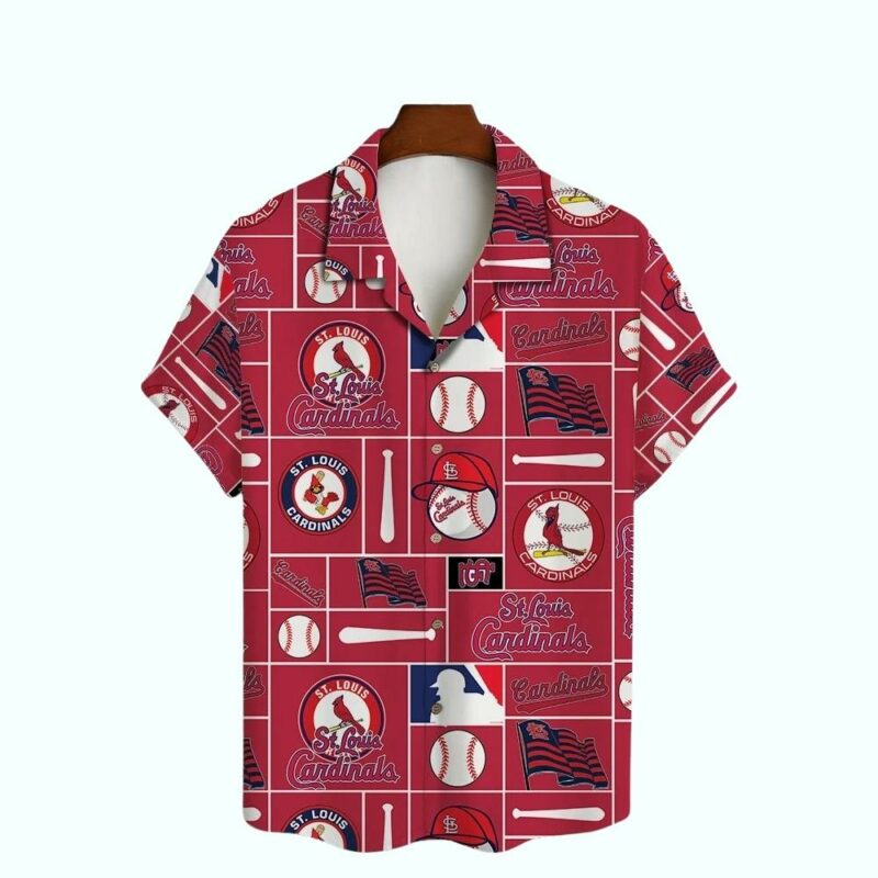 St Louis Cardinals Graphic Hawaiian Shirt – Unisex Aloha Baseball Tee - Image 2