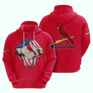 St. Louis Cardinals Unisex Graphic Hoodie – Blood Inside Me Heart Print