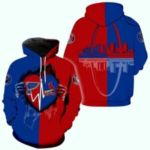 St. Louis Cardinals Ripped Heart Graphic Hoodie – Unisex Sweatshirt Gift