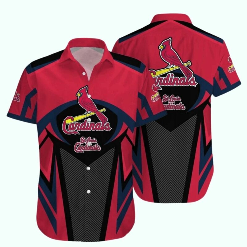 St. Louis Cardinals Unisex Graphic Printed Chevron Hawaiian Shirt