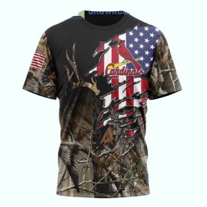 St Louis Cardinals Camo All-Over Print Hunting T-Shirt for Fans