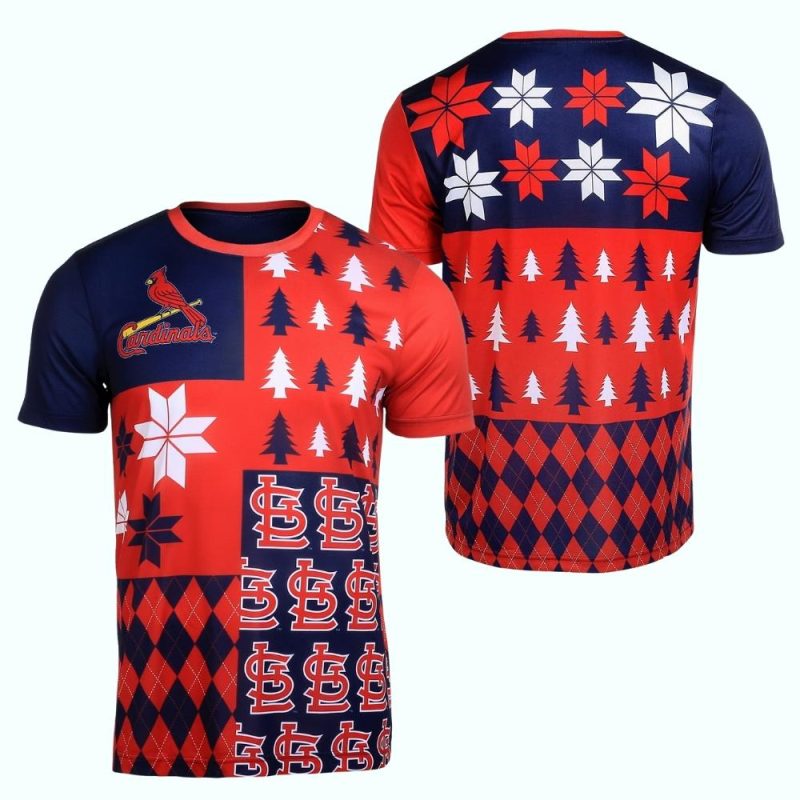 St Louis Cardinals Christmas All-Over Print T-Shirt for Holiday Cheer - Image 3