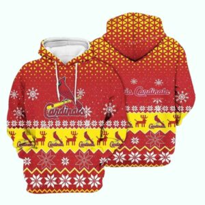 St Louis Cardinals Christmas Graphic Hoodie – Unisex Holiday Sweatshirt