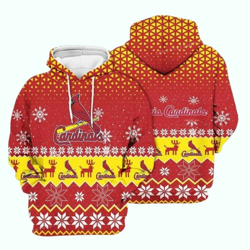 St Louis Cardinals Christmas Graphic Hoodie – Unisex Holiday Sweatshirt