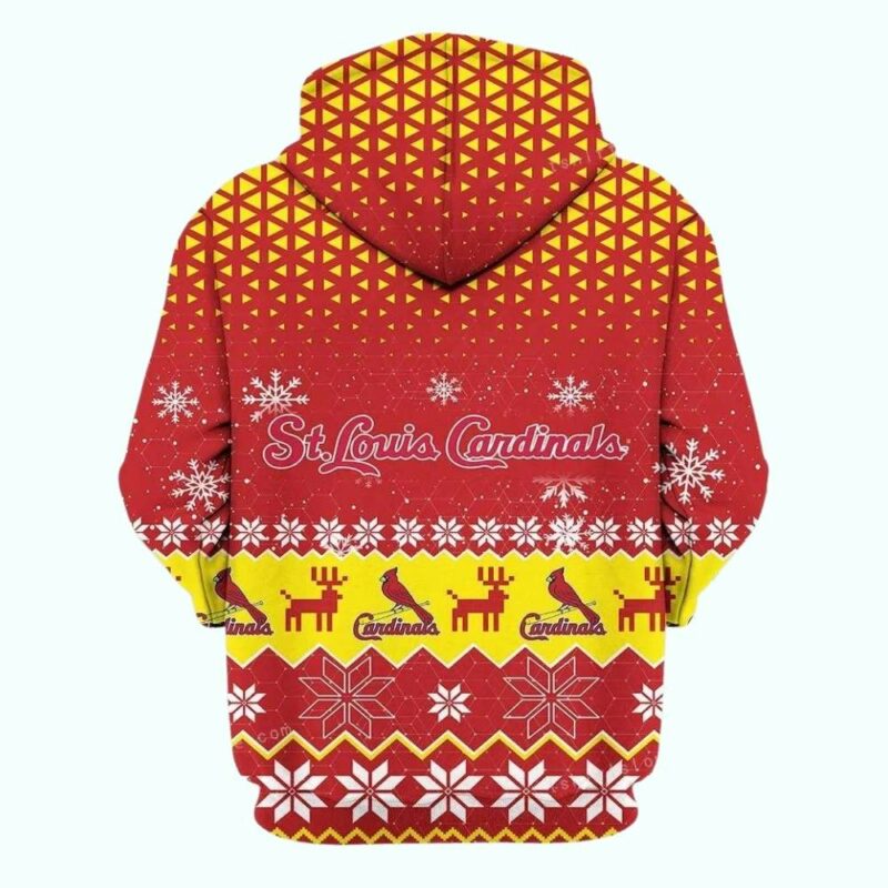 St Louis Cardinals Christmas Graphic Hoodie – Unisex Holiday Sweatshirt - Image 3
