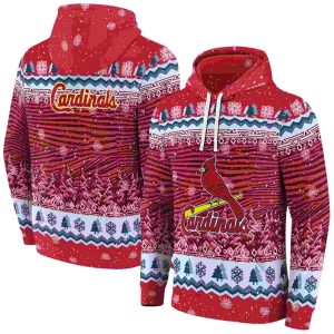 St Louis Cardinals Christmas Trees All Over Print Hoodie