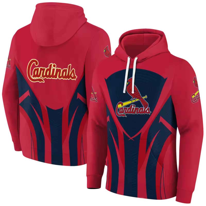 St Louis Cardinals Concentric Lines AOP Hoodie 1