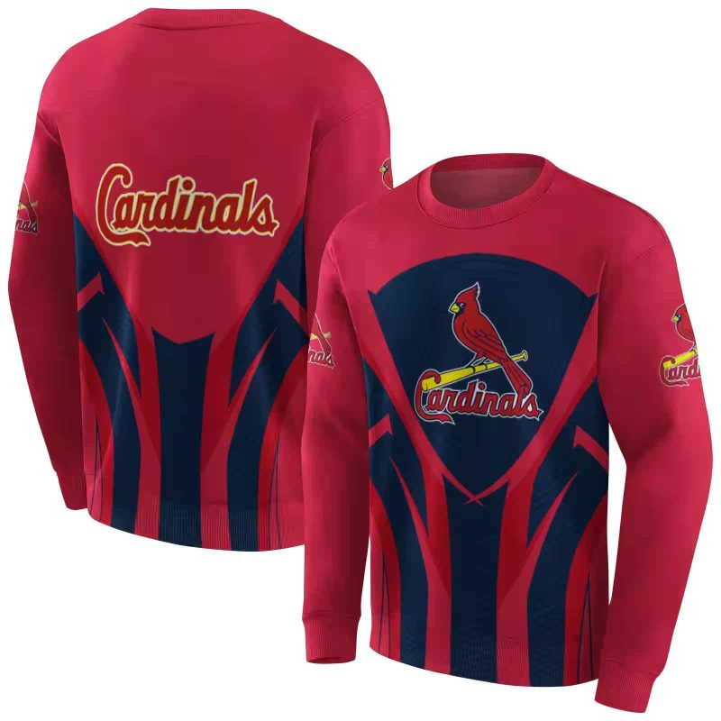 St Louis Cardinals Concentric Lines AOP Sweatshirt 1