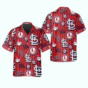 St. Louis Cardinals Unisex Graphic Hawaiian Shirt – Dugout Stripes Design