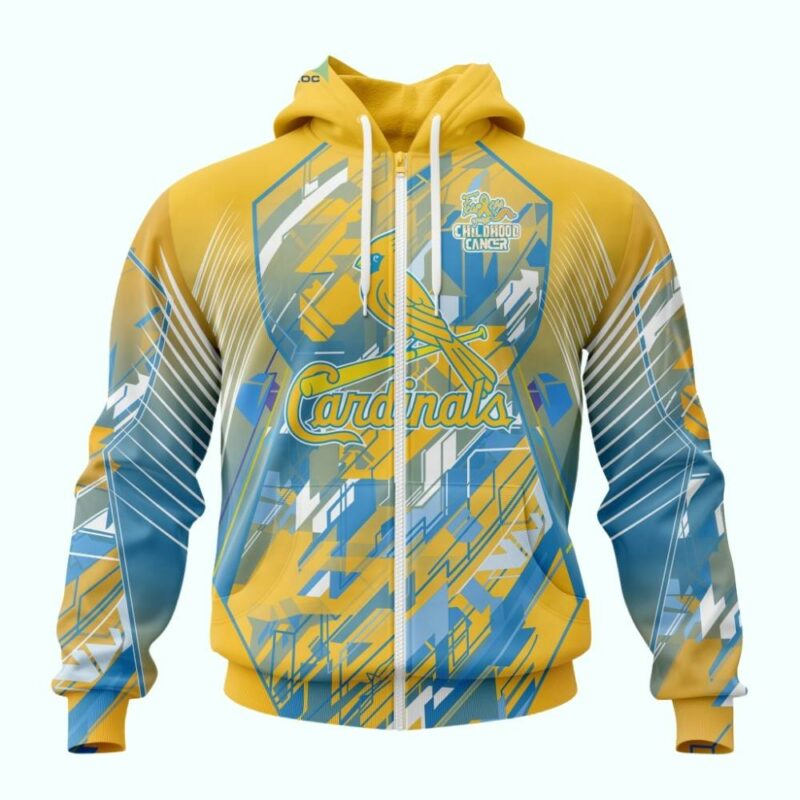 St Louis Cardinals Fearless Against Childhood Cancer Graphic Hoodie - Unisex - Image 2