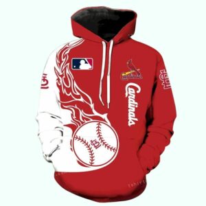 St. Louis Cardinals Fireball Graphic Unisex Hoodie – All-Over Print
