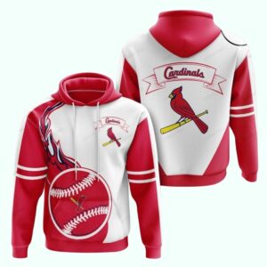 St. Louis Cardinals Fireball Graphic Unisex Hoodie – All-Over Print