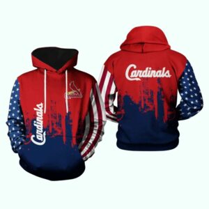 St. Louis Cardinals American Flag Graphic Hoodie – Unisex Sweatshirt Gift
