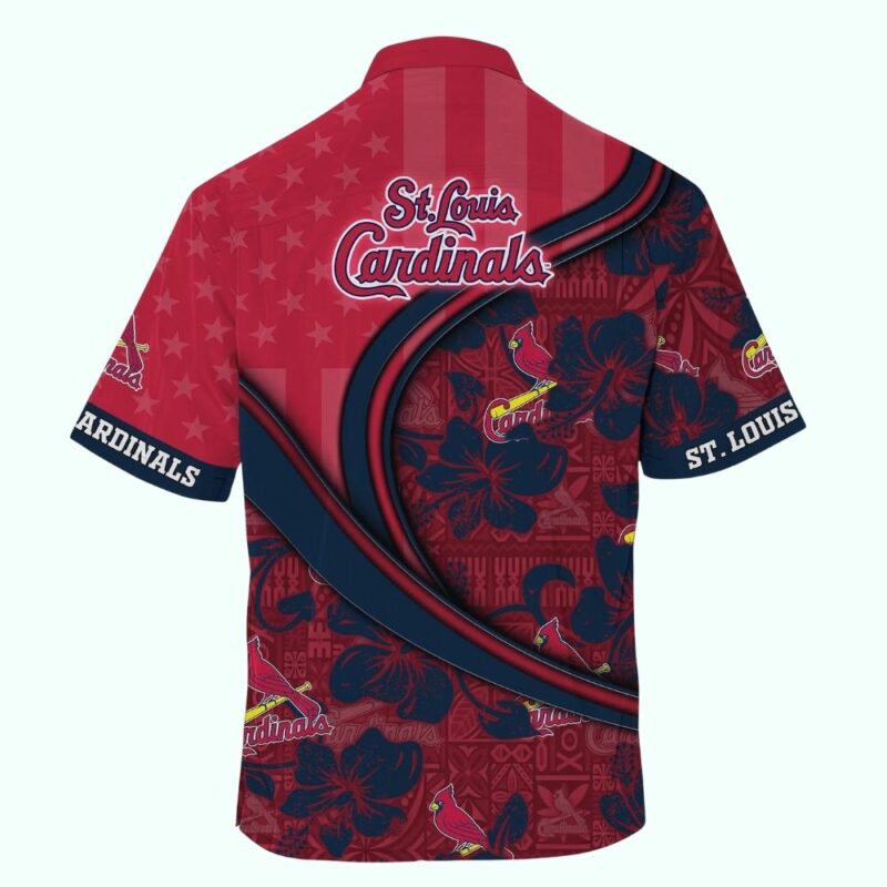 St. Louis Cardinals American Flag Hawaiian Shirt – Unisex Graphic Tee - Image 3