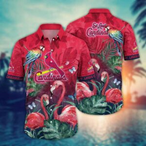 St Louis Cardinals Tropical Flamingo Graphic Hawaiian Shirt – Unisex Gift