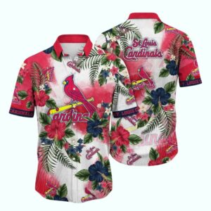 St Louis Cardinals Floral Hawaiian Shirt – Unisex Tropical Graphic Tee