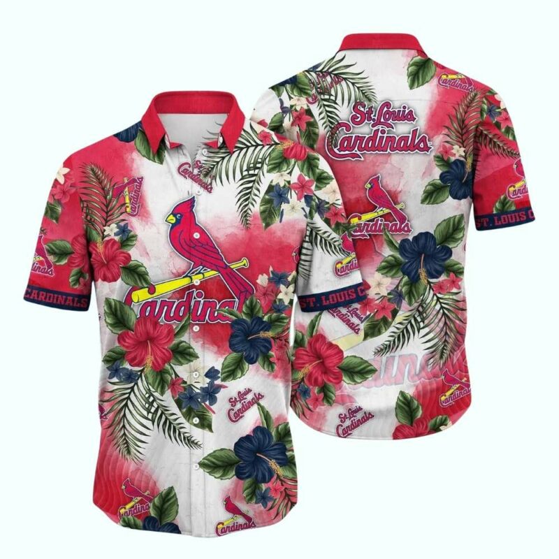 St Louis Cardinals Floral Hawaiian Shirt – Unisex Tropical Graphic Tee