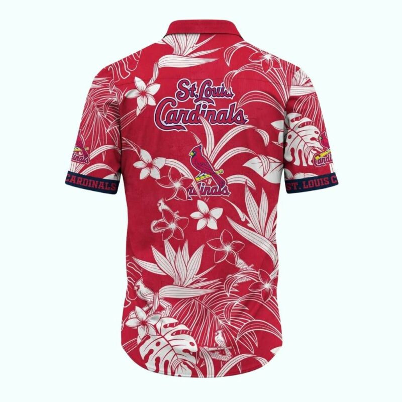 St Louis Cardinals Floral Tropical Hawaiian Shirt – Unisex Graphic Tee - Image 3