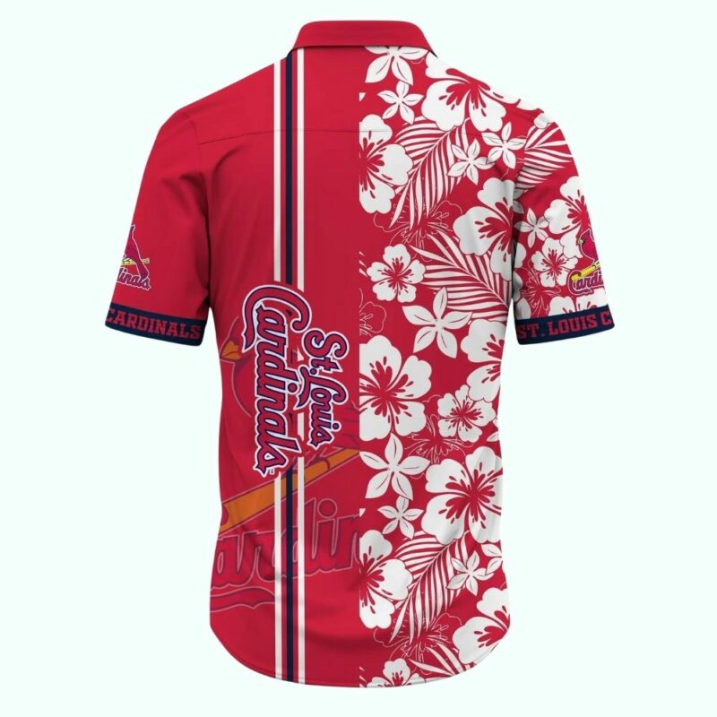 St Louis Cardinals Floral Tropical Hawaiian Shirt – Unisex Graphic Tee - Image 3