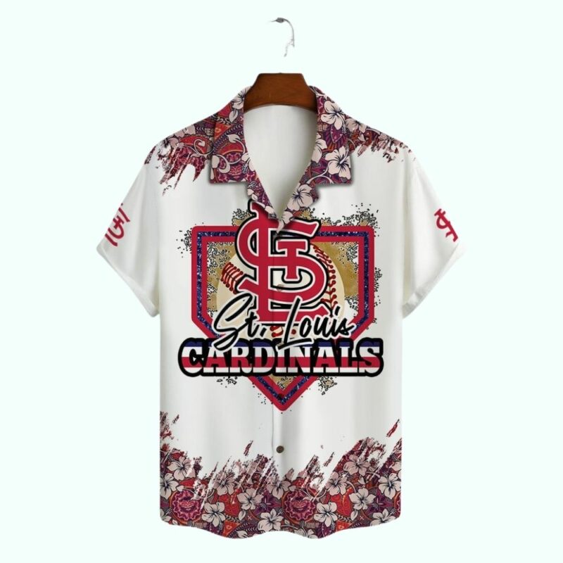 St Louis Cardinals Tropical Flower Ball Hawaiian Shirt – Unisex Graphic Tee - Image 2
