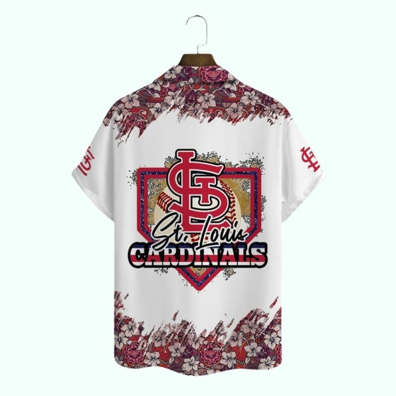 St Louis Cardinals Tropical Flower Ball Hawaiian Shirt – Unisex Graphic Tee - Image 3