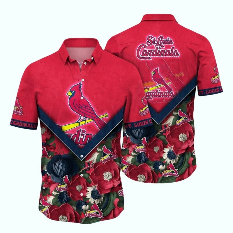 St Louis Cardinals Floral Hawaiian Shirt – Unisex Graphic Aloha Tee