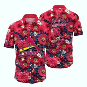 St Louis Cardinals Floral Hawaiian Shirt – Unisex Summer Vacation Tee