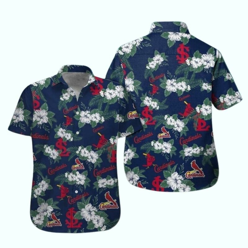 St Louis Cardinals Floral Hawaiian Shirt – Unisex Graphic Aloha Shirt