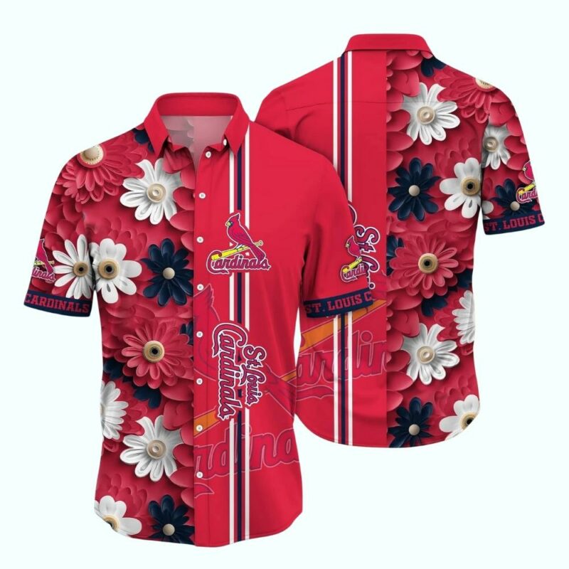 St Louis Cardinals Tropical Flower Hawaiian Shirt – Unisex Graphic Tee