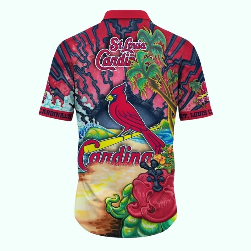 St Louis Cardinals Golden Hour Graphic Hawaiian Shirt – Unisex Aloha Tee - Image 3