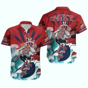 St. Louis Cardinals Grateful Dead Graphic Hawaiian Shirt – Unisex Aloha Tee