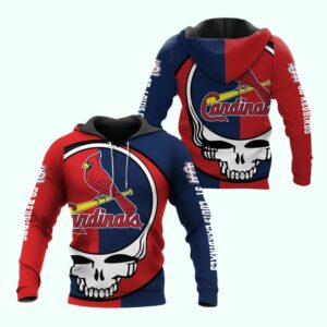 St Louis Cardinals Grateful Dead Skull Graphic Unisex Hoodie