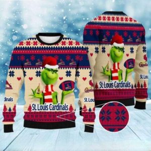 St Louis Cardinals Grinch Blue Christmas Ugly Sweater