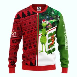 St Louis Cardinals Grinch Christmas Ugly Sweater