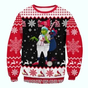 St Louis Cardinals Grinch Santa Gift Christmas Ugly Sweater
