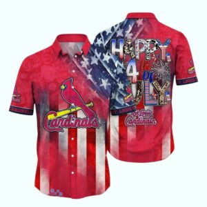 St. Louis Cardinals 4th of July Graphic Hawaiian Shirt – Unisex Gift Tee