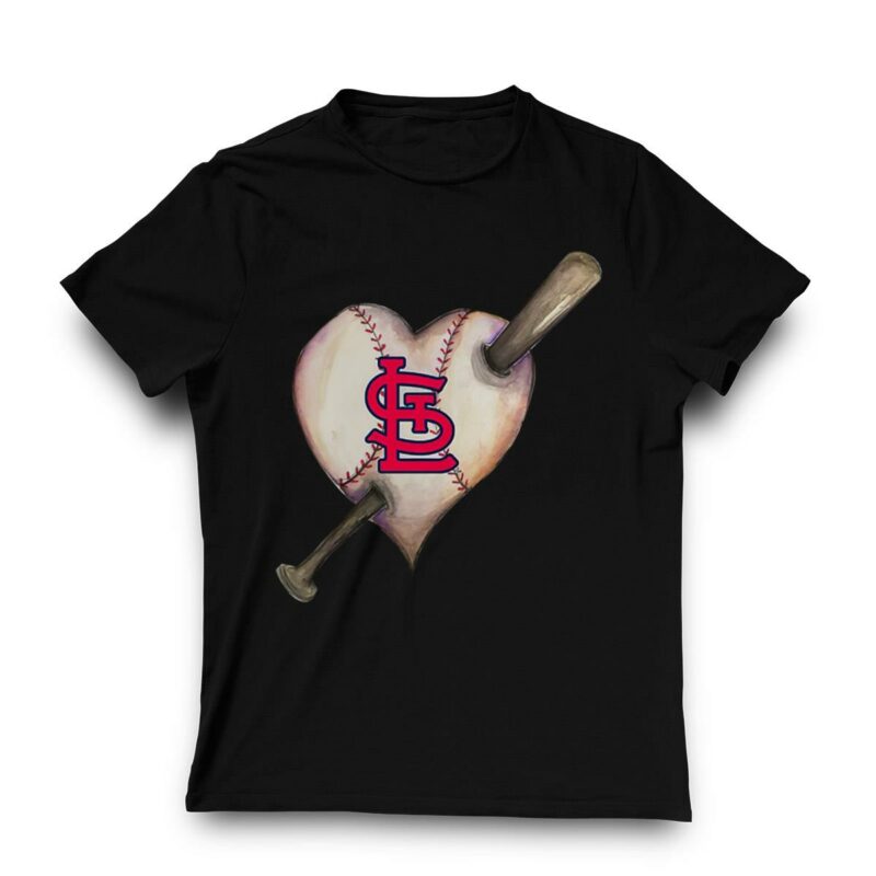 St. Louis Cardinals Heart Graphic T-Shirt – Unisex Baseball Fan Gift - Image 3