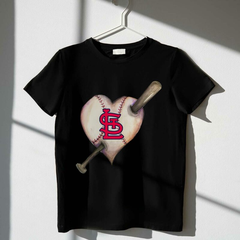 St. Louis Cardinals Heart Graphic T-Shirt – Unisex Baseball Fan Gift - Image 4
