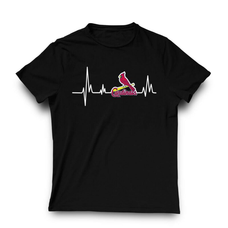 St. Louis Cardinals Heartbeat Graphic T-Shirt – Unisex Baseball Tee - Image 3