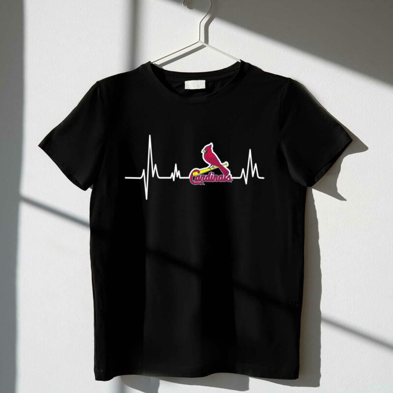 St. Louis Cardinals Heartbeat Graphic T-Shirt – Unisex Baseball Tee - Image 4