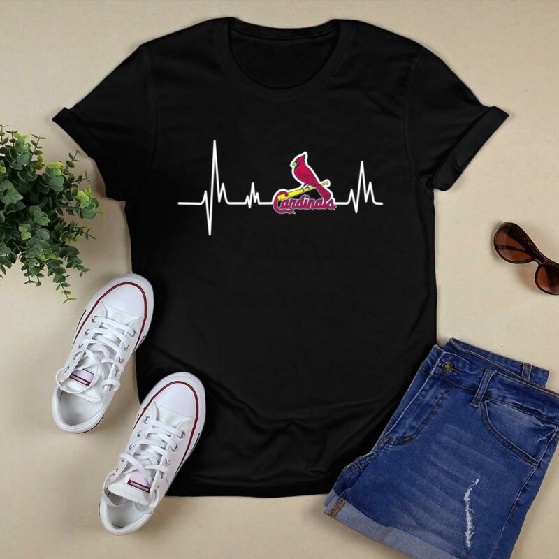 St. Louis Cardinals Heartbeat Graphic T-Shirt – Unisex Baseball Tee - Image 5