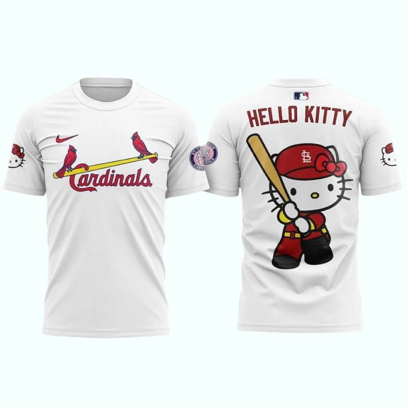 St Louis Cardinals Hello Kitty All-Over Print T-Shirt for Fans