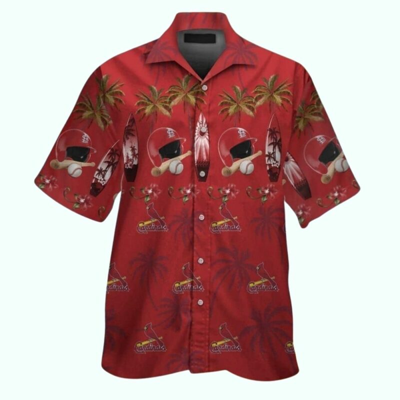 St Louis Cardinals Graphic Hawaiian Shirt – Unisex Tropical Surf & Ball Design