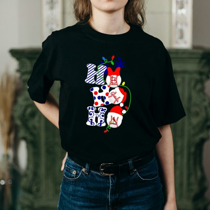 St Louis Cardinals Ho Ho Ho Christmas Graphic T-Shirt – Unisex Gift - Image 2
