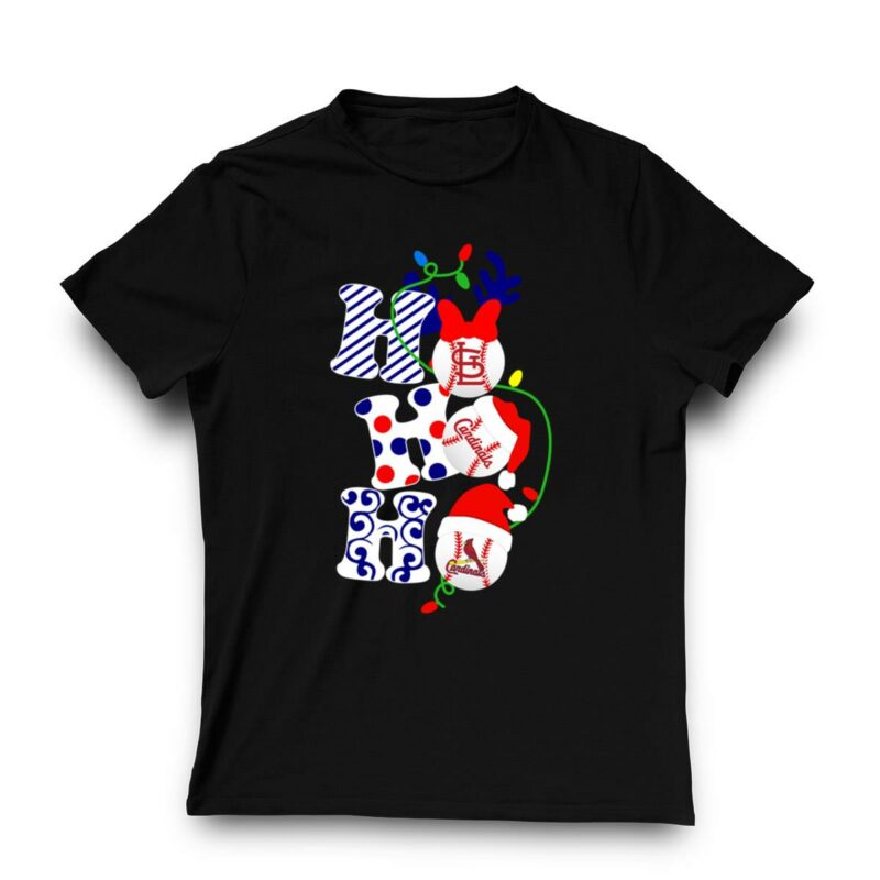 St Louis Cardinals Ho Ho Ho Christmas Graphic T-Shirt – Unisex Gift - Image 3